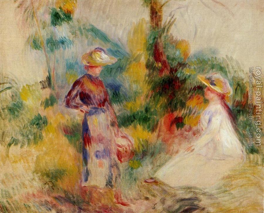 Pierre Auguste Renoir : Two Women in a Garden II Pierre Auguste Renoir : Two Women in a Garden II